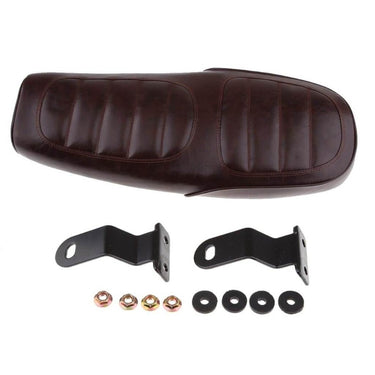 Selle scrambler biplace vintage similicuir amovible